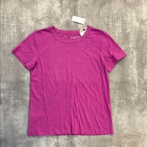 LOFT Fuchsia Short Sleeve Top